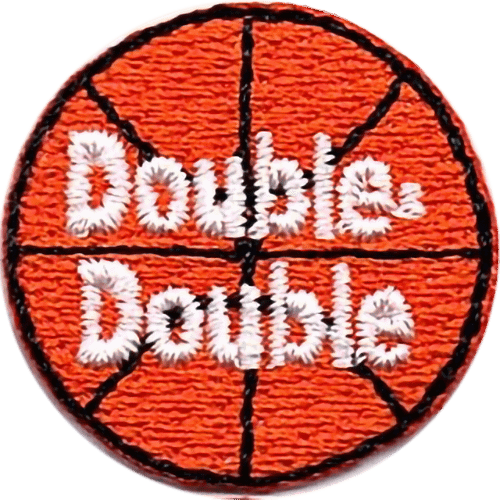 Double double basketball award patch basketball awards for kids
