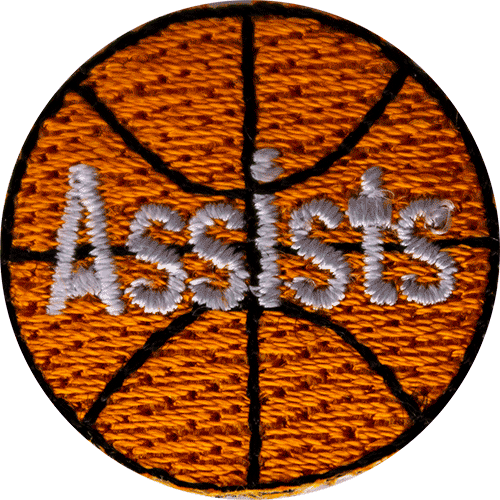 Assists basketball award patch basketball awards for kids hurrah awards